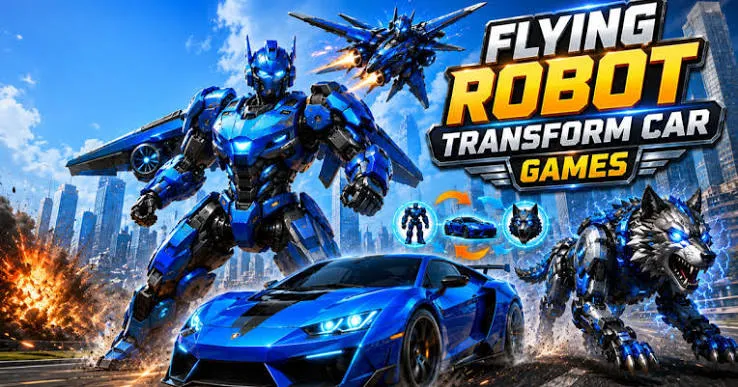 Flying Robot Transform Car
